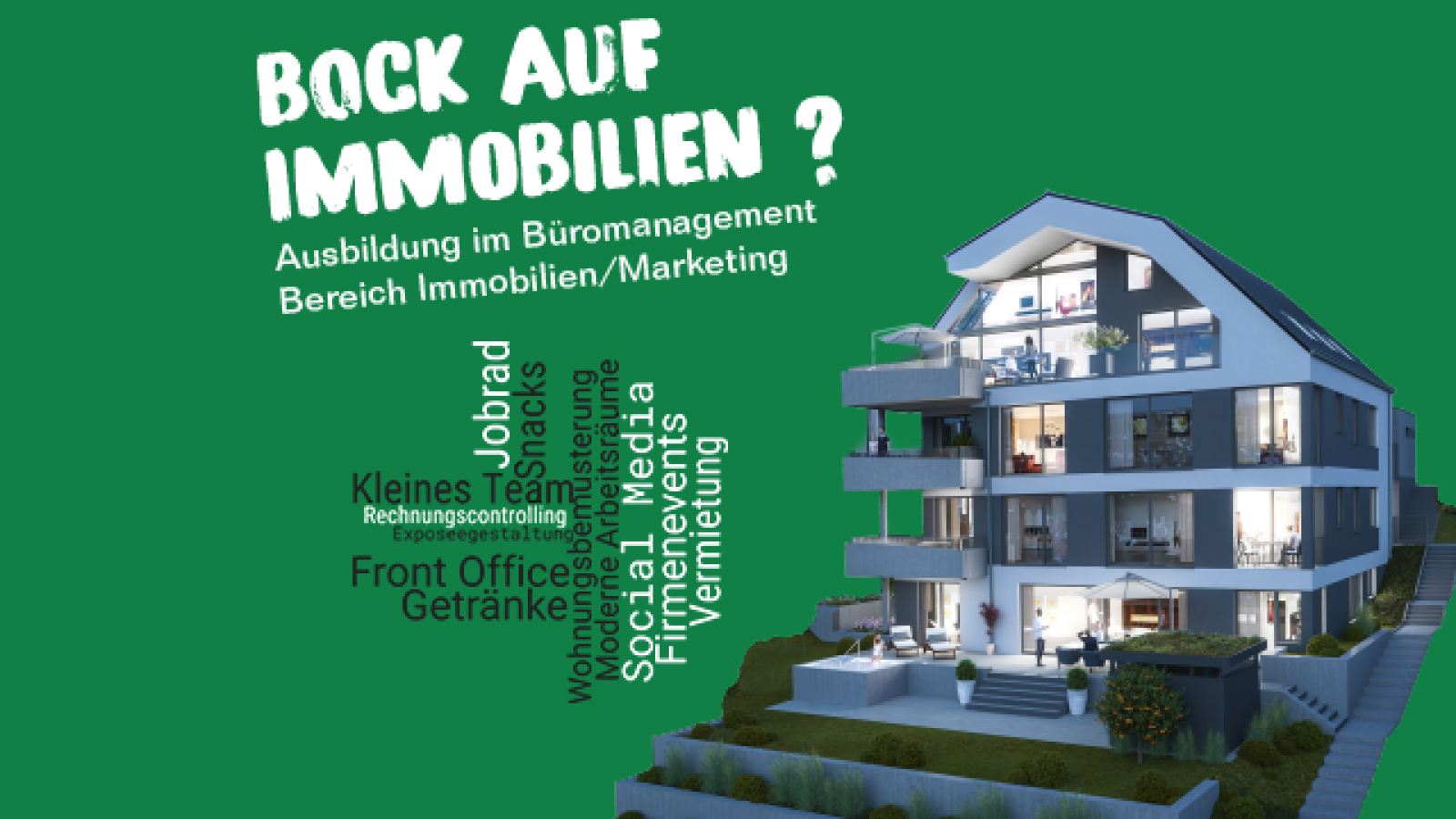 Ausbildung Büromanagement Bereich Immobilien/Marketing